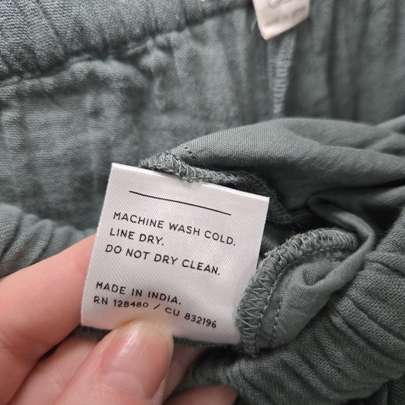 Pact Women's Organic Cotton Coastal Double Gauze Tapered Pull-On Pant Size L - Picture 12 of 13